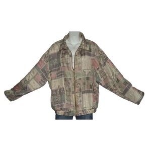 Stunt Sports Jacket Vintage 90's Silk Cottage Cottagecore Grandma Grandmacore L